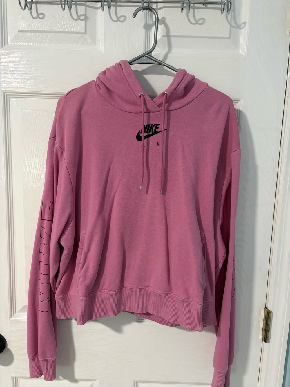 Nike Women’s Rose Pink Air Logo Pullover Hoodie